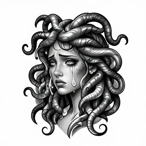 Crying Medusa Tattoo